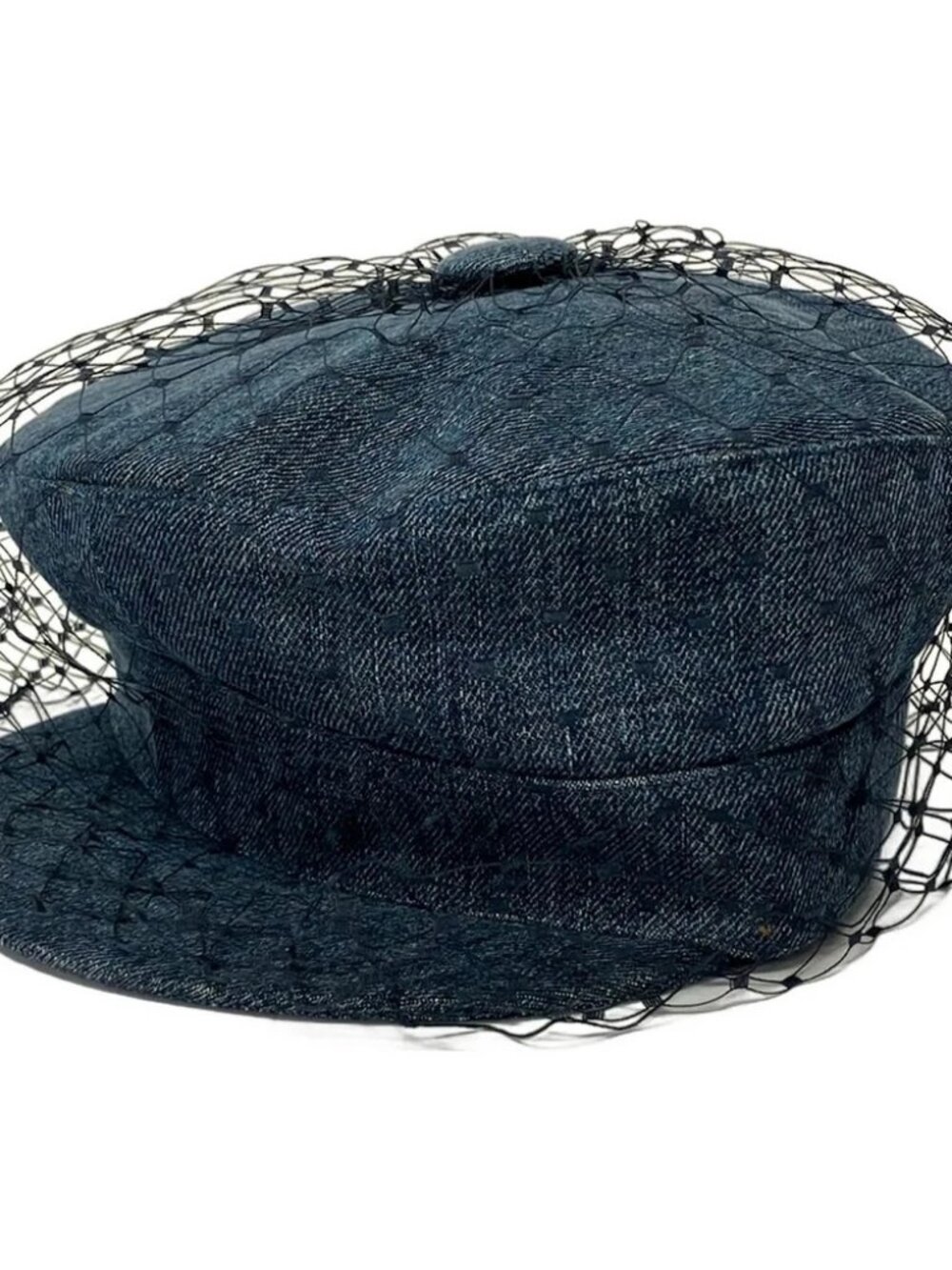 DIOR/ChristianDior Blue Navy Cotton Polyester Nylon Hat